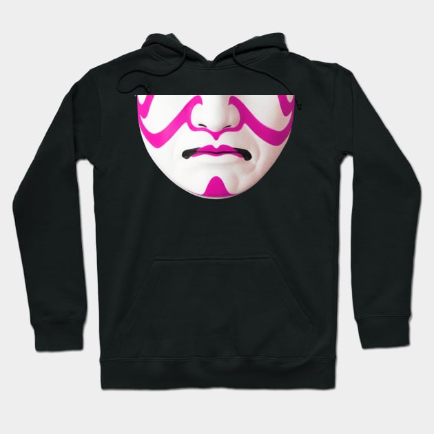 Kabuki Mouth - Pink Hoodie by BigOrangeShirtShop